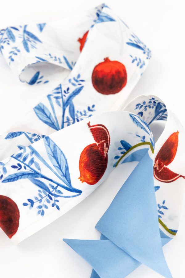 Out of Stock - Копринено фишу Pomegranates - Image 7